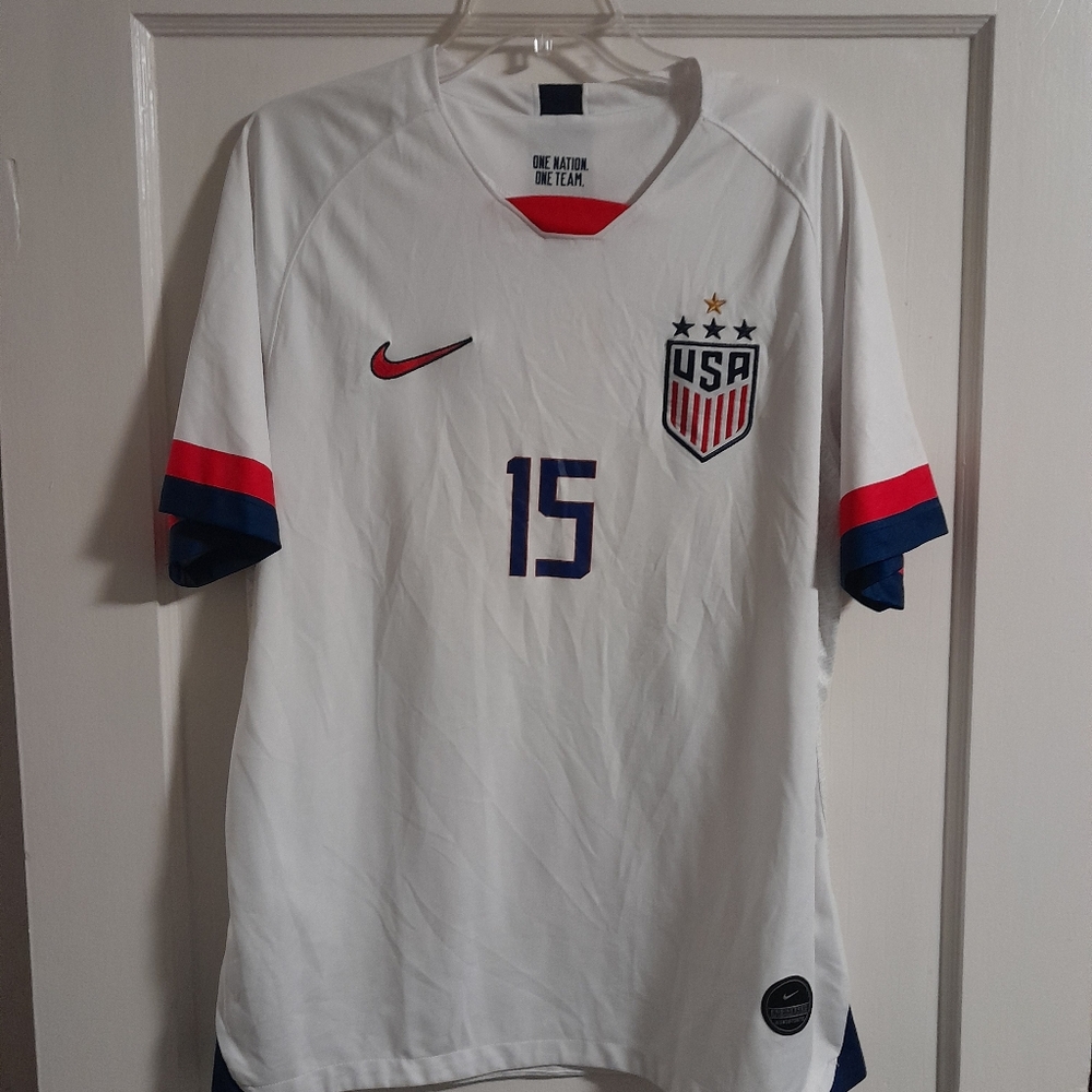 Nike USA Soccer Jersey White Rapinoe 15 Dri-Fit World Cup 2019 Women’s 2XL